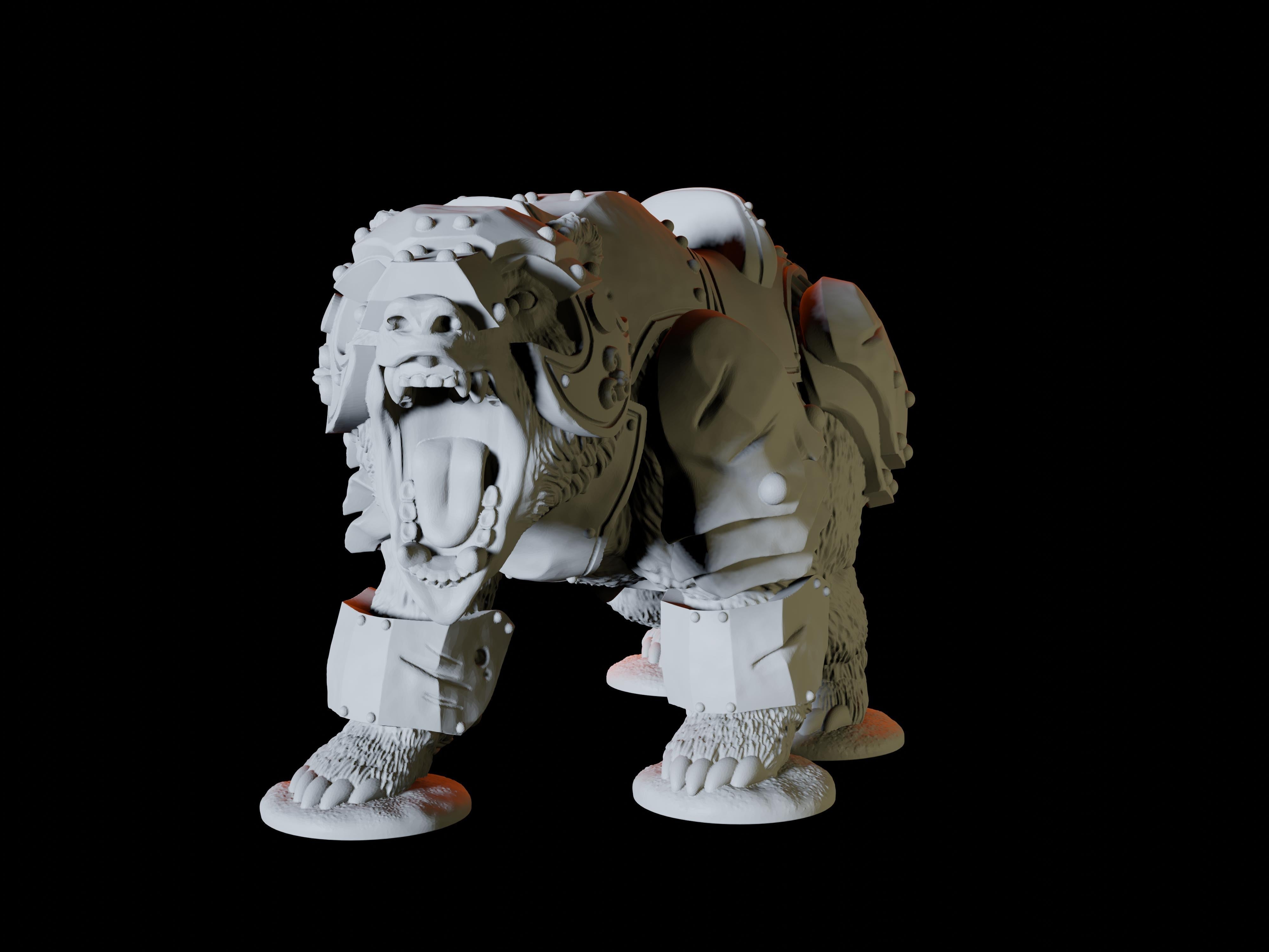 Two Armoured Bear Miniatures for Dungeons and Dragons - Myth Forged