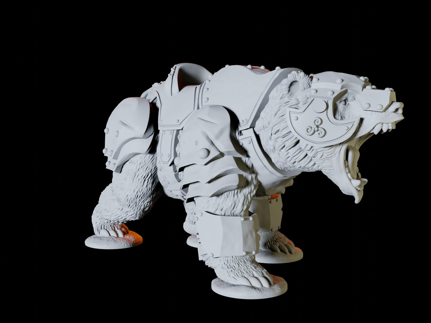 Two Armoured Bears Miniature for Dungeons and Dragons, Pathfinder or other TTRPGs