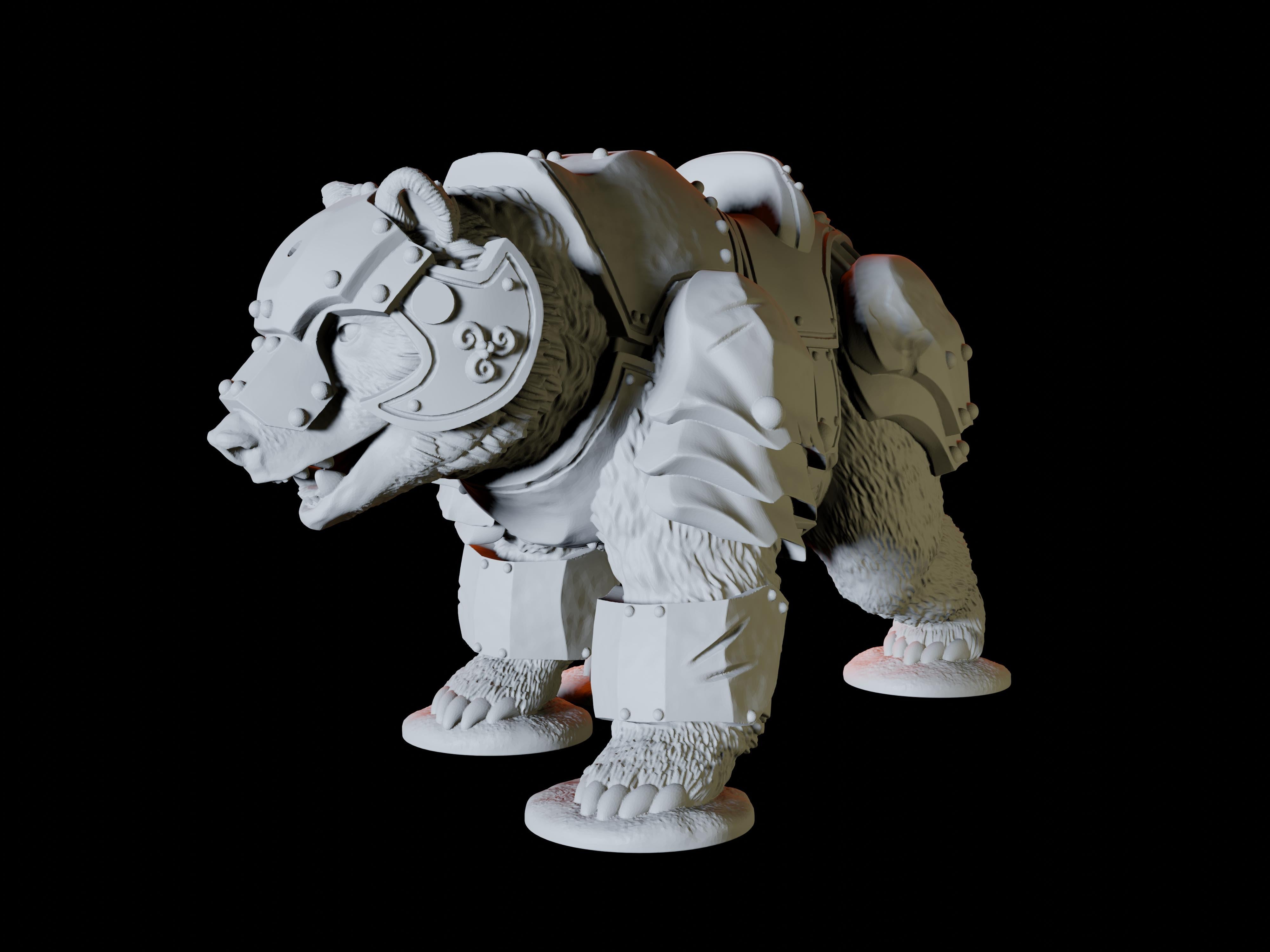 Two Armoured Bear Miniatures for Dungeons and Dragons - Myth Forged