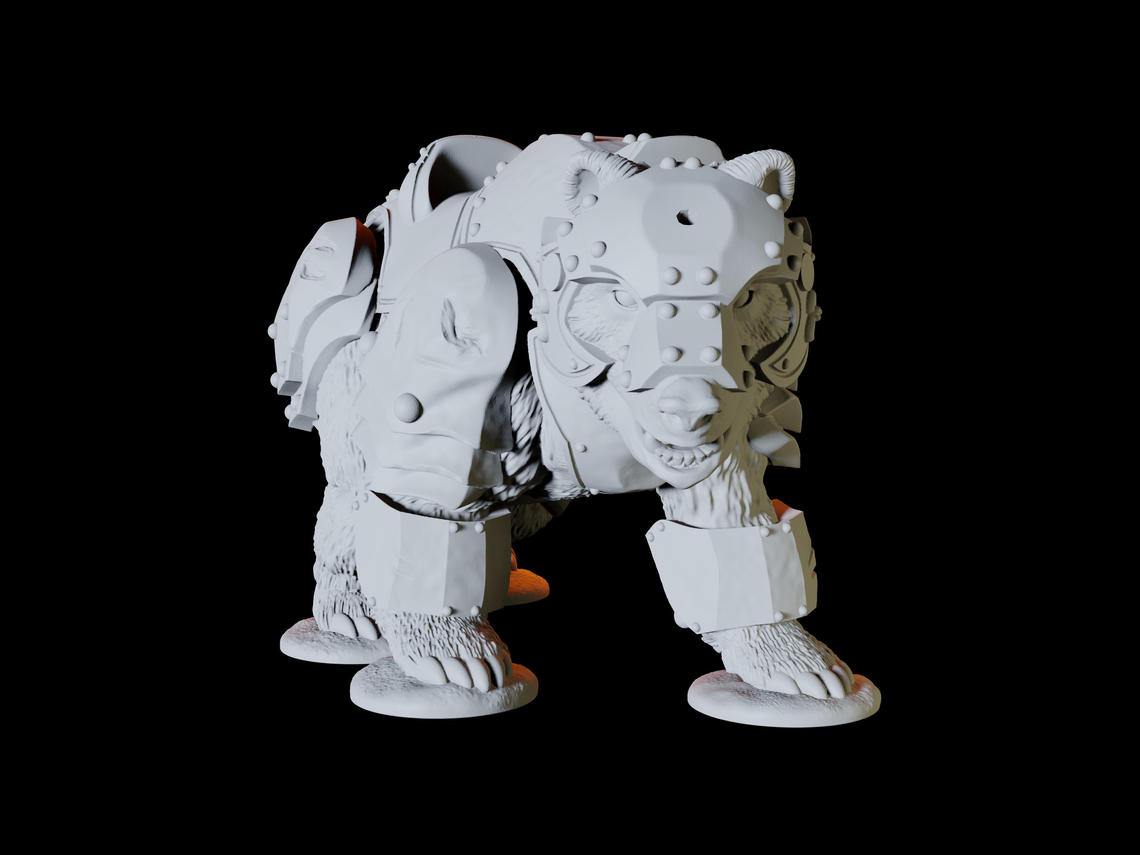 Two Armoured Bear Miniatures for Dungeons and Dragons - Myth Forged