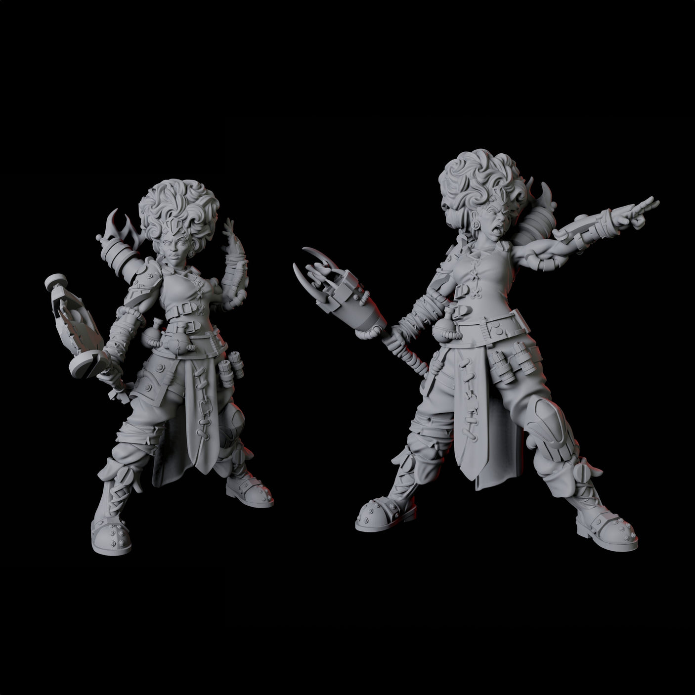Two Augmented Artificers Miniature for Dungeons and Dragons, Pathfinder or other TTRPGs