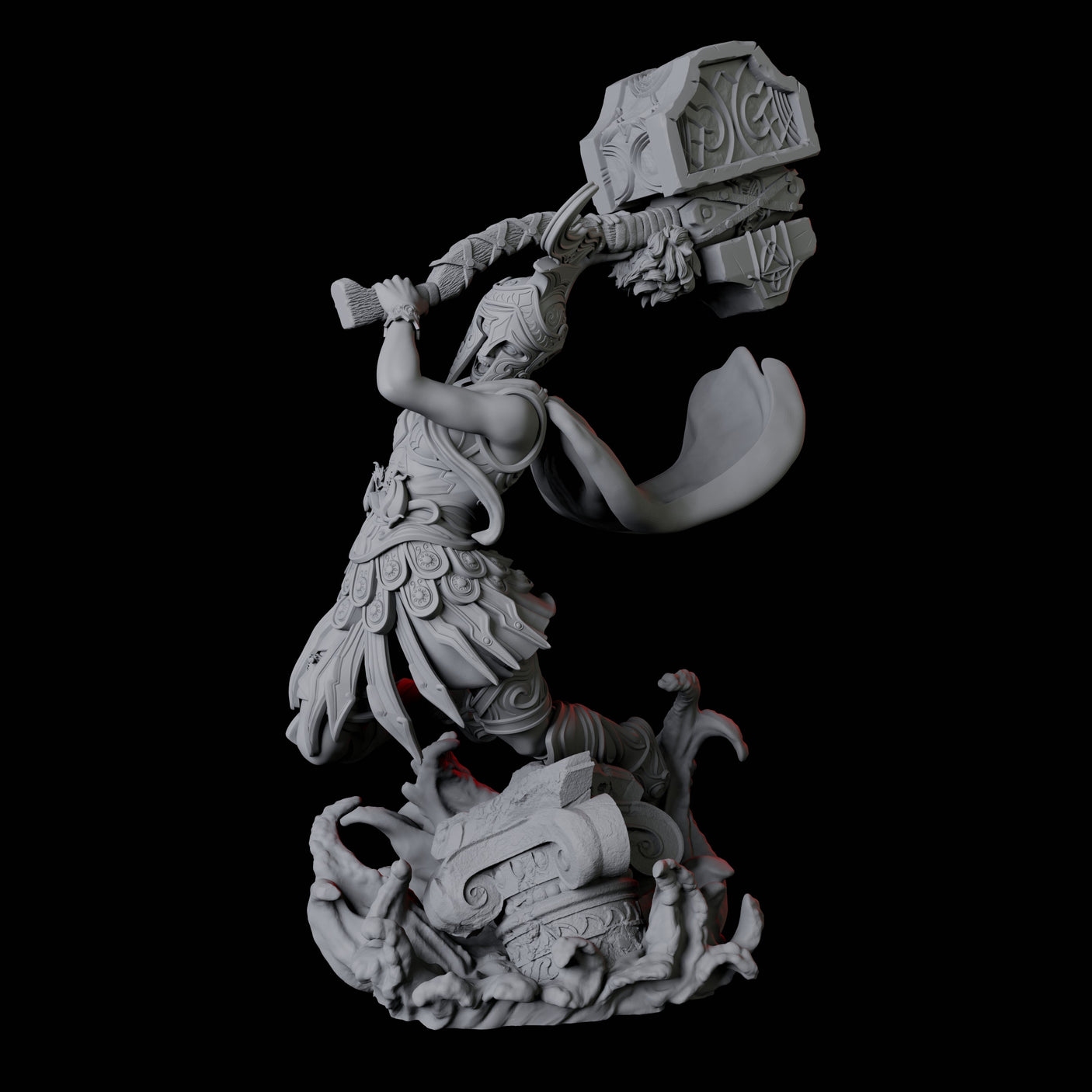 Two Battlemaiden Giantesses Miniature for Dungeons and Dragons, Pathfinder or other TTRPGs