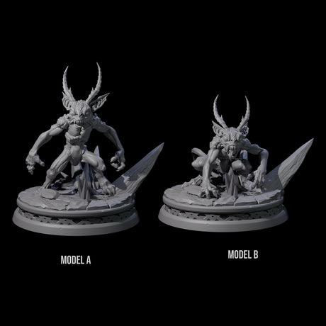 Two Big Eyed Quasits Miniature for Dungeons and Dragons, Pathfinder or other TTRPGs