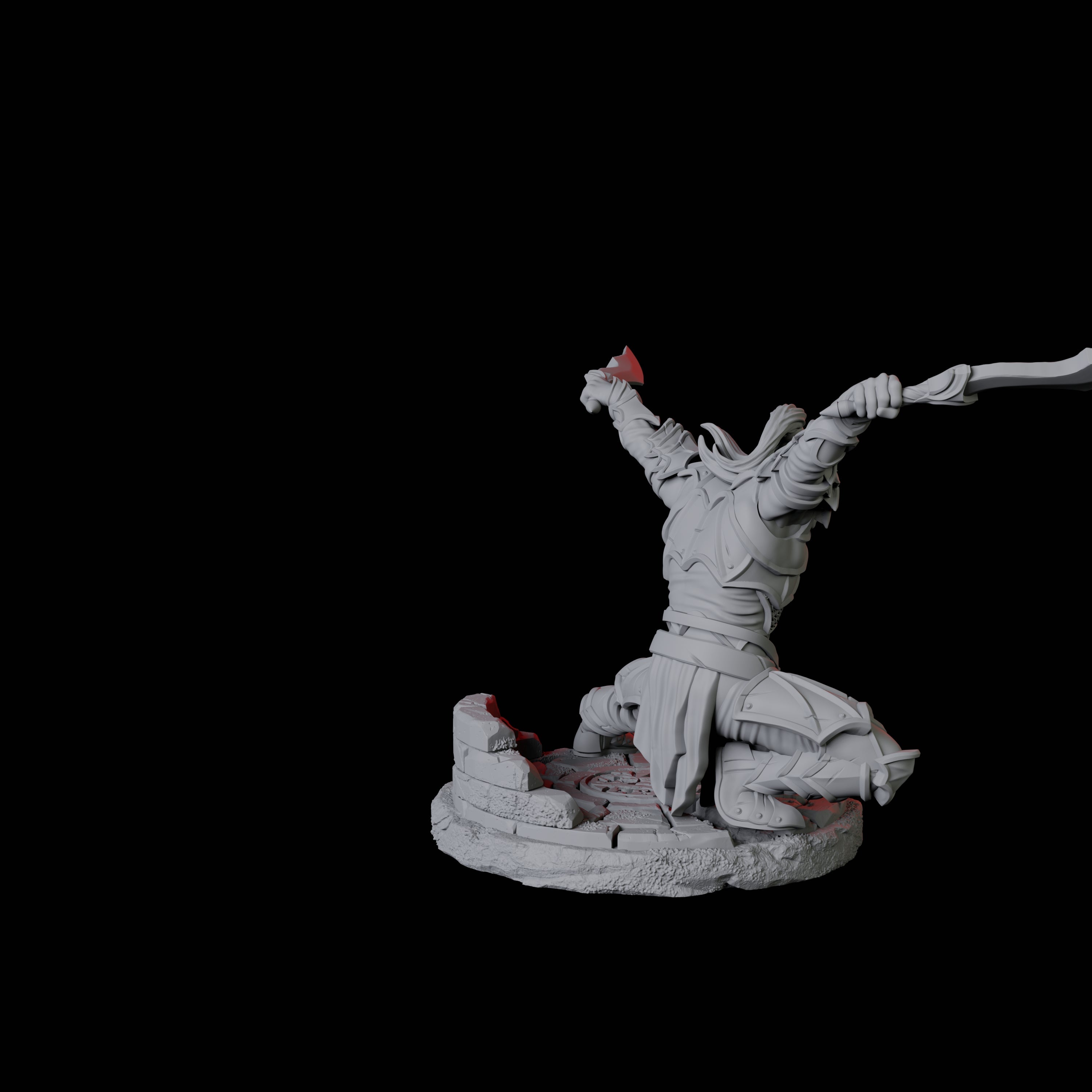 Two Blind Sword Warriors Miniature for Dungeons and Dragons, Pathfinder or other TTRPGs