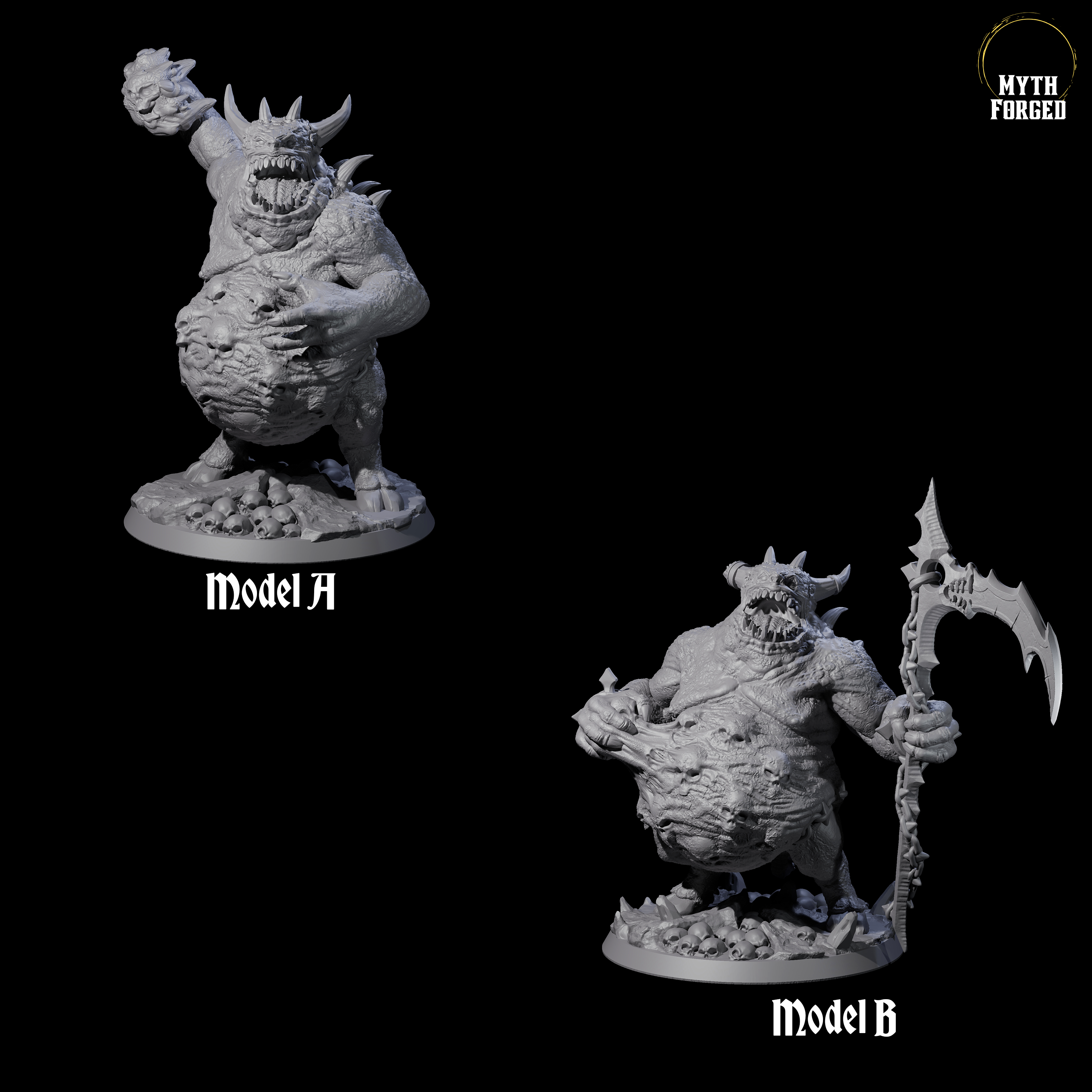 Two Bulbous Solamiths Miniature for Dungeons and Dragons, Pathfinder or other TTRPGs