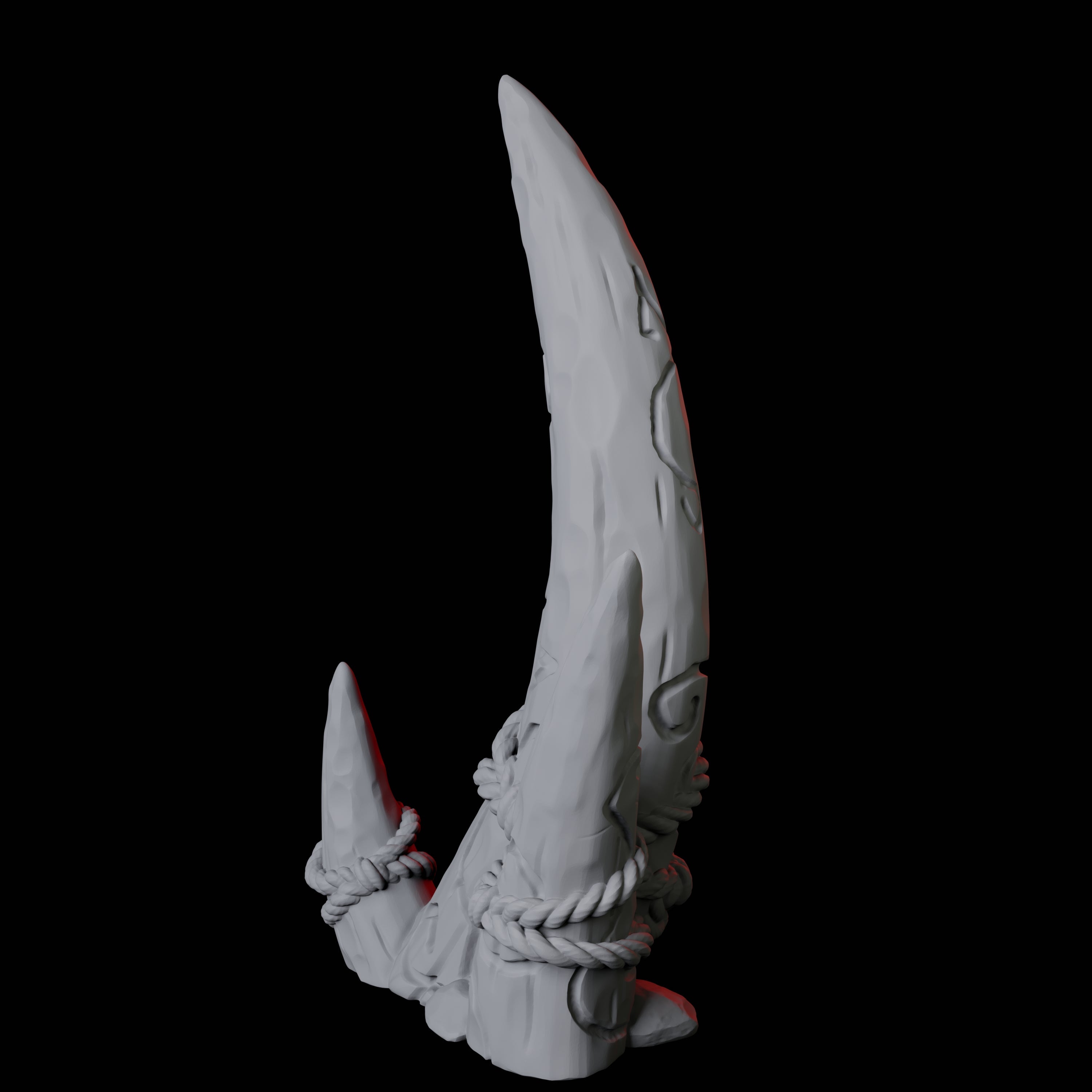 Two Carved Tusks Miniature for Dungeons and Dragons, Pathfinder or other TTRPGs