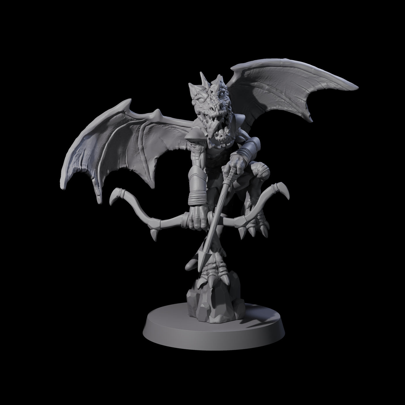 Two Charged Winged Kobolds Miniature for Dungeons and Dragons, Pathfinder or other TTRPGs