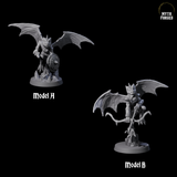 Two Charged Winged Kobolds Miniature for Dungeons and Dragons, Pathfinder or other TTRPGs