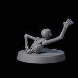 Two Crawling Skeletons Miniature for Dungeons and Dragons, Pathfinder or other TTRPGs