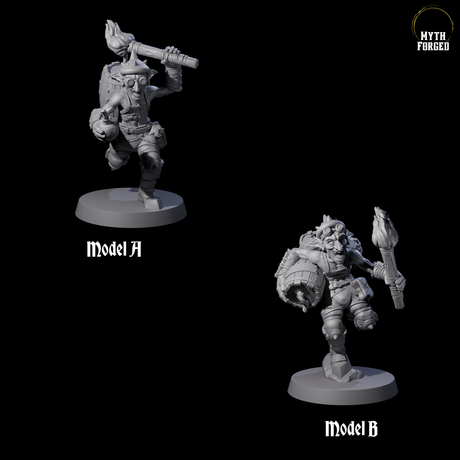 Two Crazed Goblin Alchemists Miniature for Dungeons and Dragons, Pathfinder or other TTRPGs