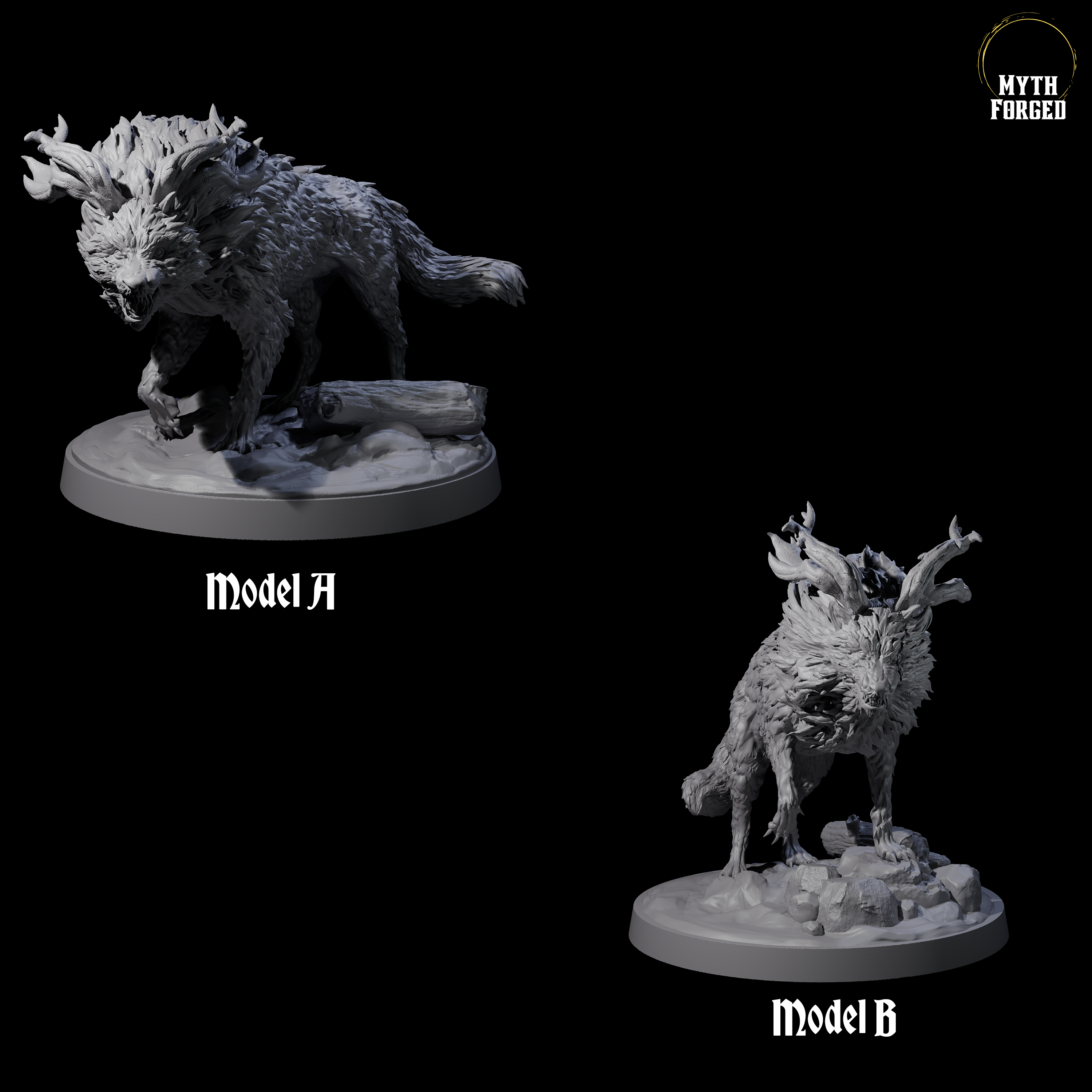 Two Dark Gwyllhis Miniature for Dungeons and Dragons, Pathfinder or other TTRPGs