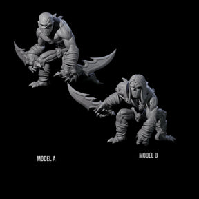 Two Dark Shadow Stalkers Miniature for Dungeons and Dragons, Pathfinder or other TTRPGs