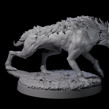 Two Dastardly Worgs Miniature for Dungeons and Dragons, Pathfinder or other TTRPGs
