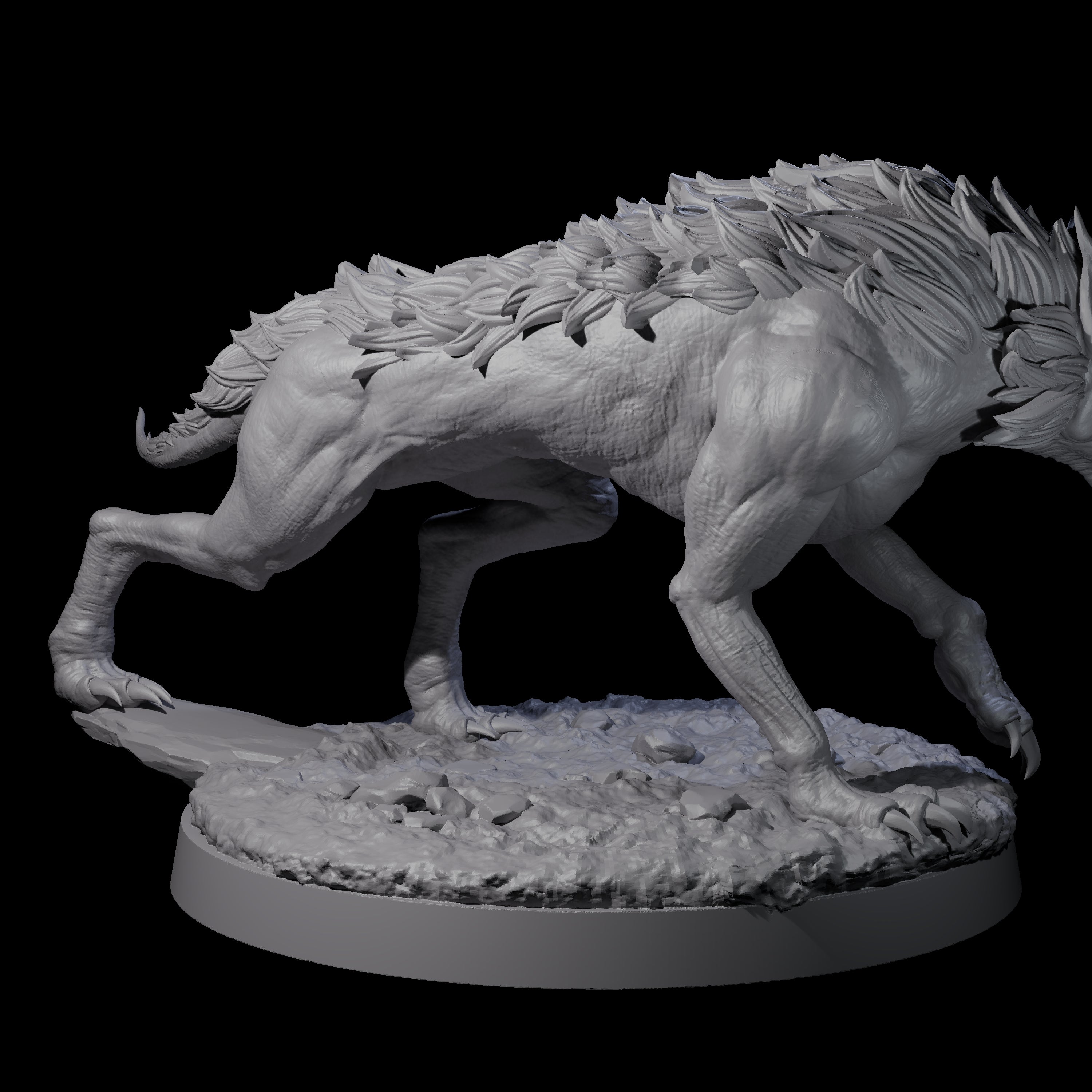 Two Dastardly Worgs Miniature for Dungeons and Dragons, Pathfinder or other TTRPGs