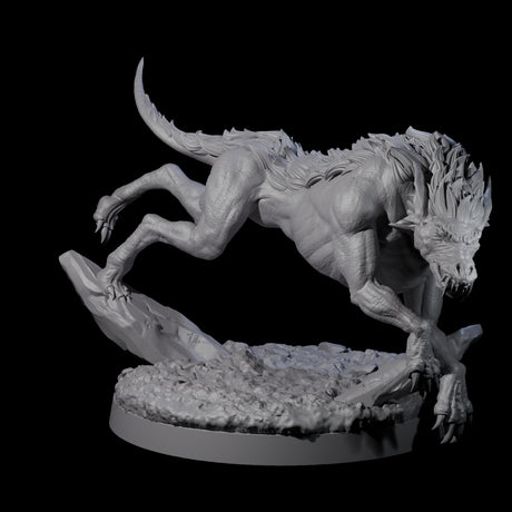 Two Dastardly Worgs Miniature for Dungeons and Dragons, Pathfinder or other TTRPGs