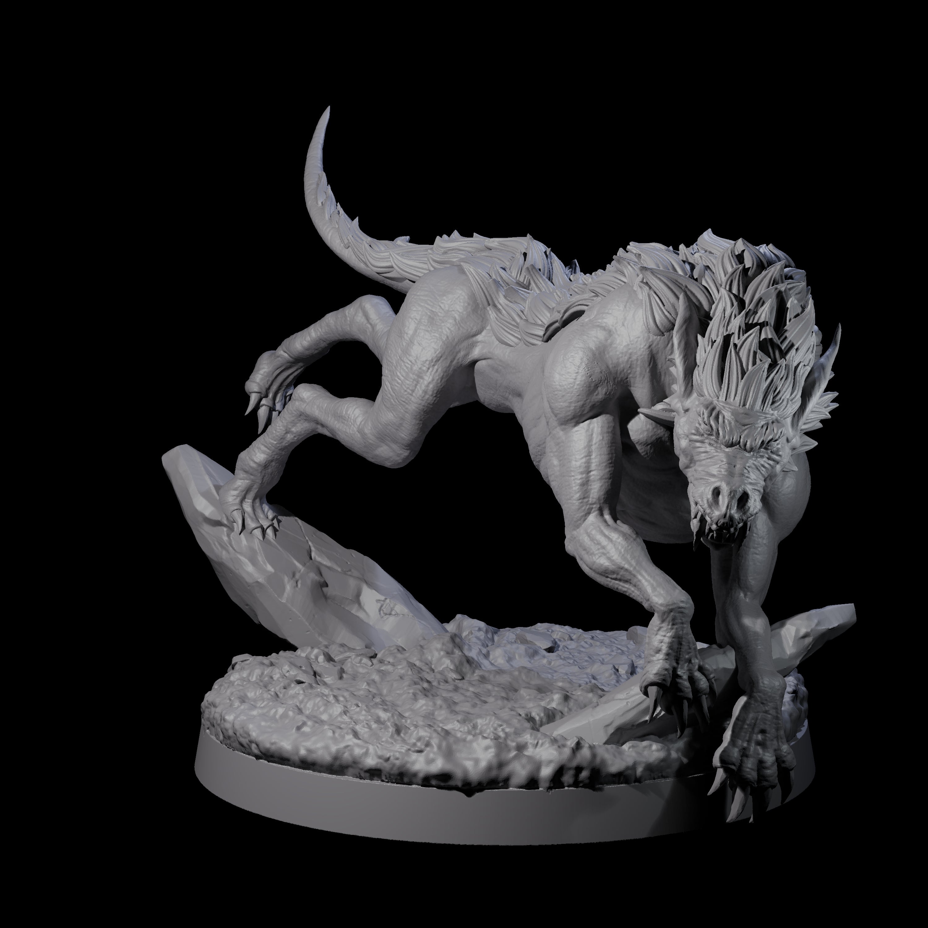 Two Dastardly Worgs Miniature for Dungeons and Dragons, Pathfinder or other TTRPGs