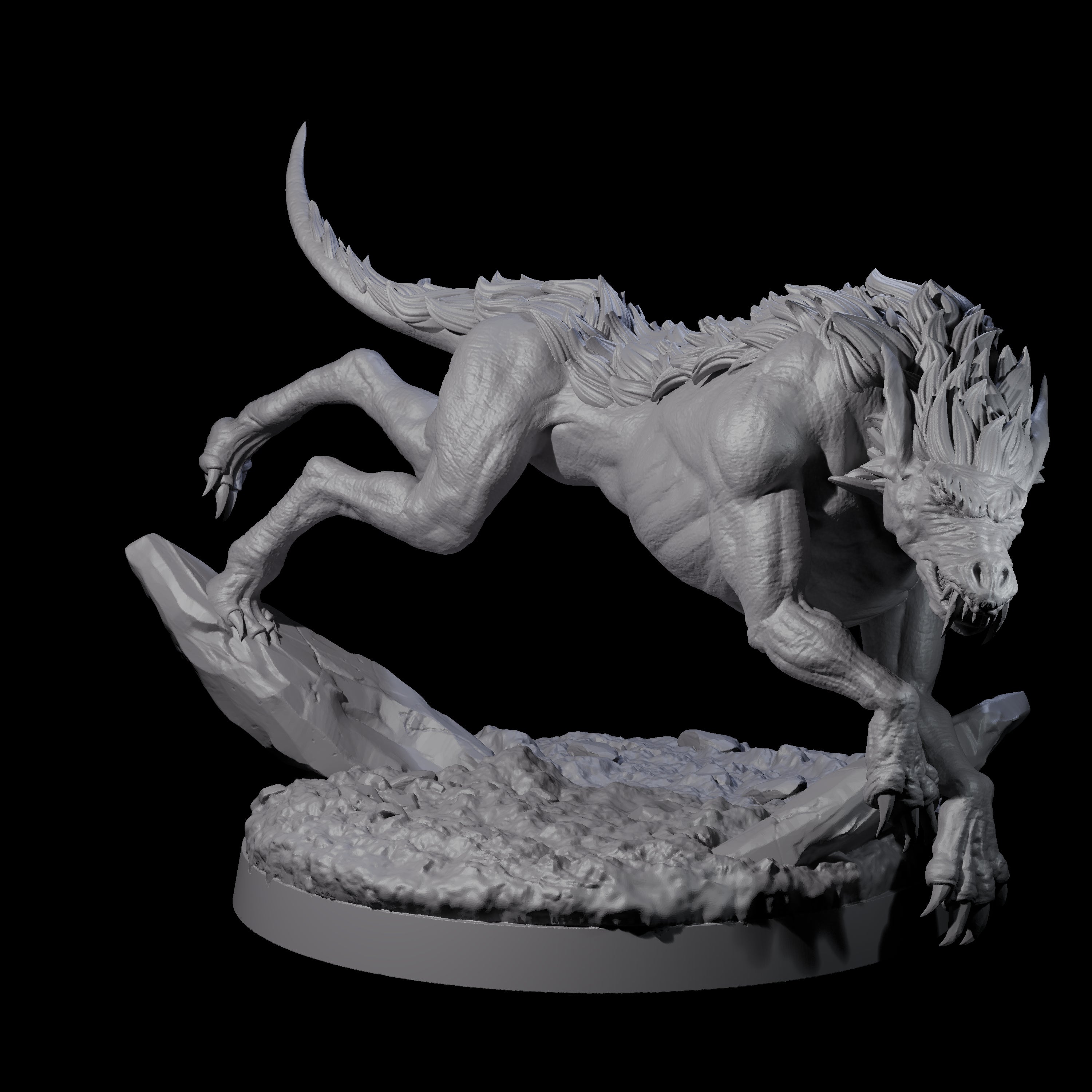 Two Dastardly Worgs Miniature for Dungeons and Dragons, Pathfinder or other TTRPGs