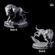 Two Dastardly Worgs Miniature for Dungeons and Dragons, Pathfinder or other TTRPGs