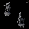Two Death Paladin Dwarf Centaurs Miniature for Dungeons and Dragons, Pathfinder or other TTRPGs