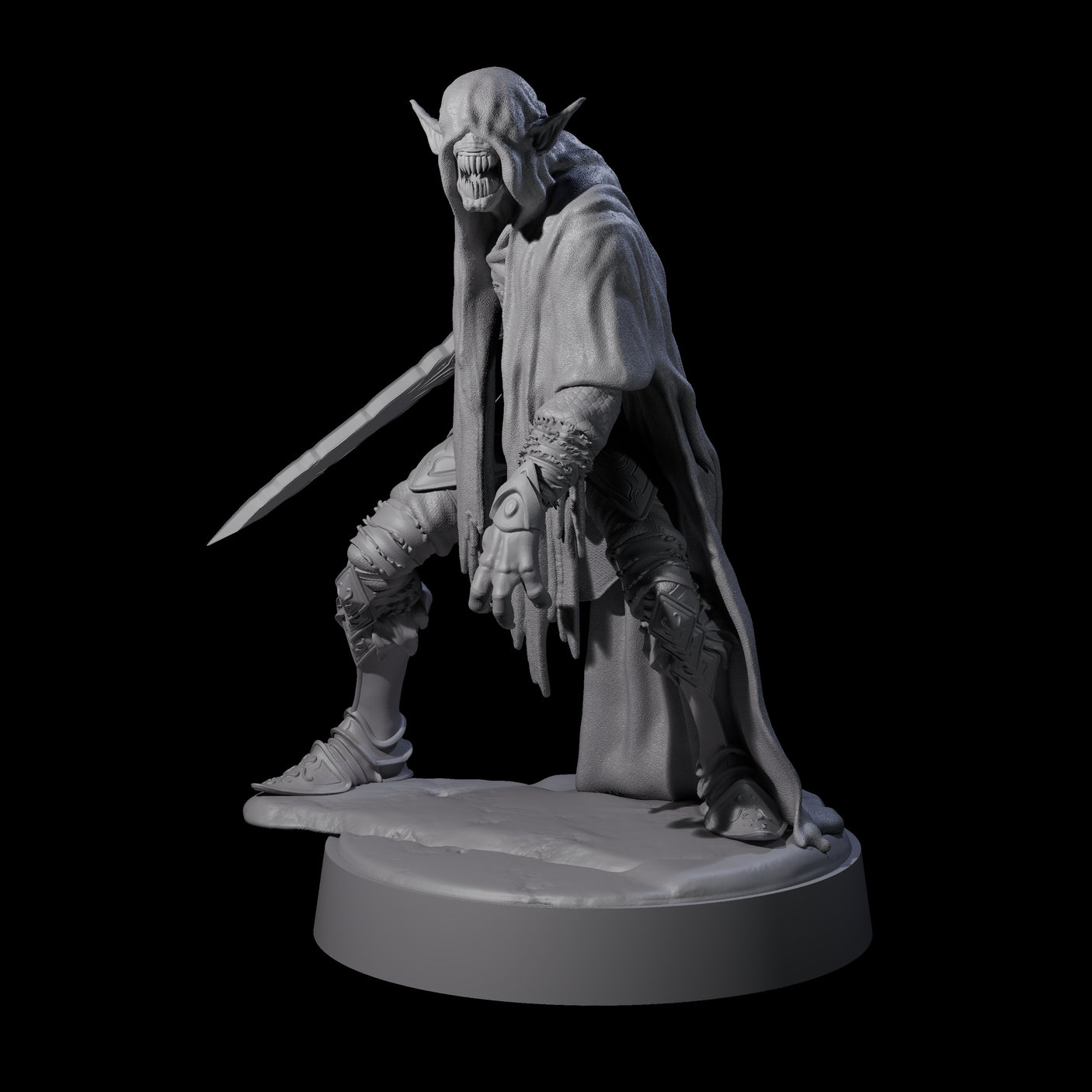 Two Eyeless Ghouls Miniature for Dungeons and Dragons, Pathfinder or other TTRPGs