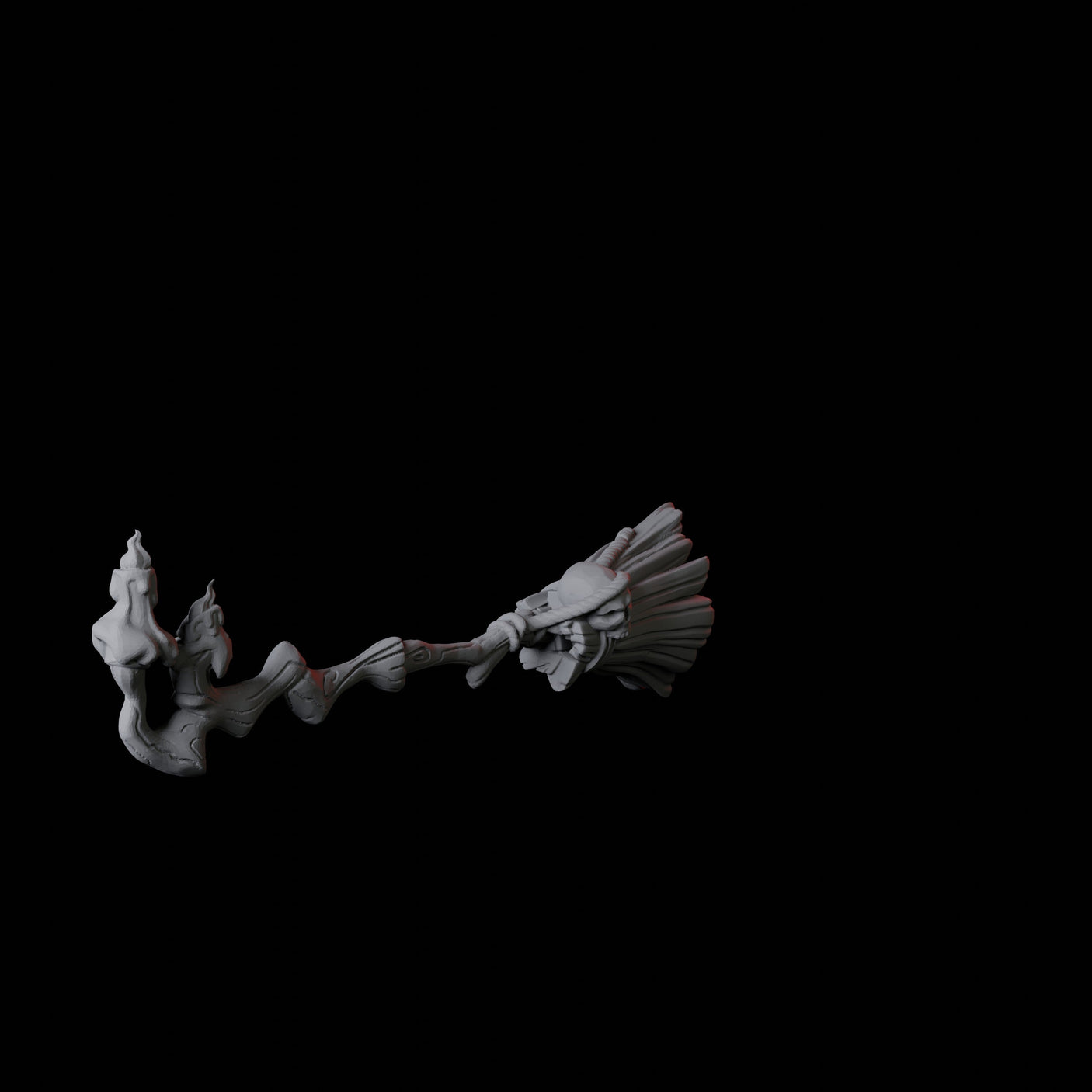 Two Flying Brooms Miniature for Dungeons and Dragons, Pathfinder or other TTRPGs
