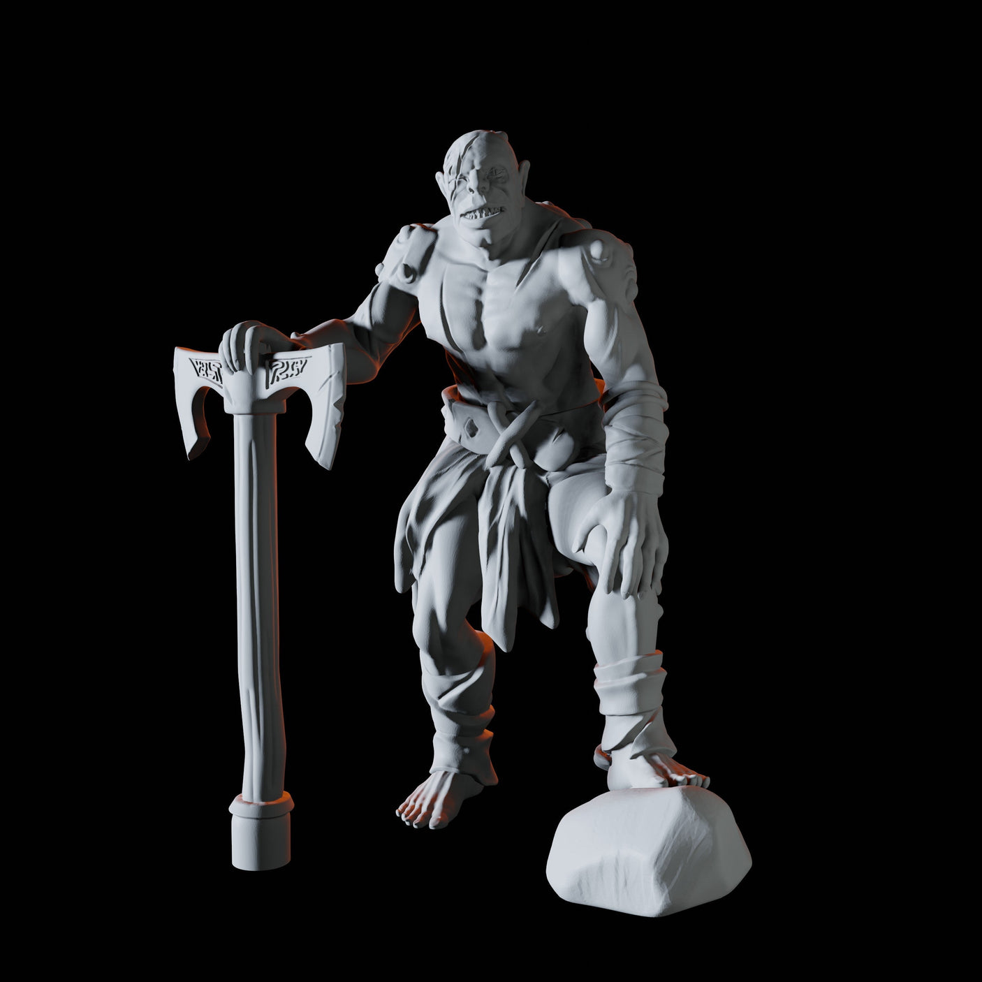 Two Fomorian Warriors Miniature for Dungeons and Dragons, Pathfinder or other TTRPGs
