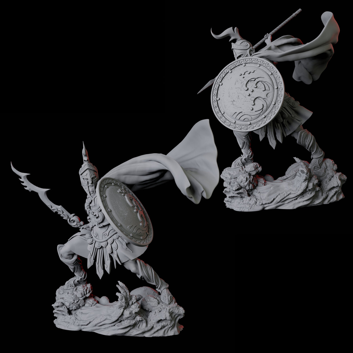 Two Giant Hoplites Miniature for Dungeons and Dragons, Pathfinder or other TTRPGs