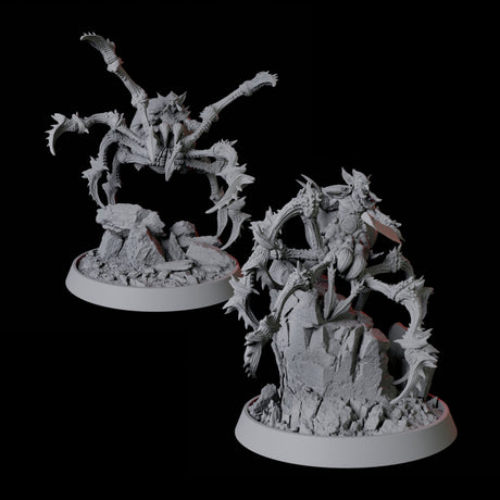 Two Goblin Spider Riders Miniature for Dungeons and Dragons, Pathfinder or other TTRPGs