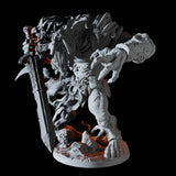Two Headed Troll Warchief Miniature for Dungeons and Dragons, Pathfinder or other TTRPGs