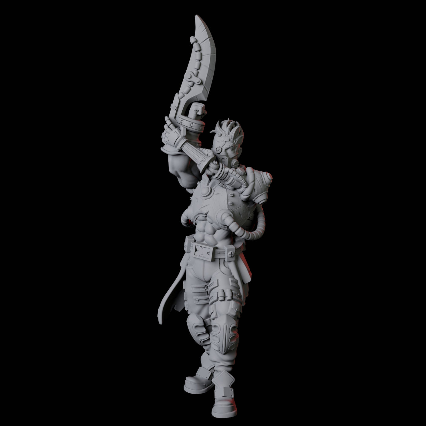 Two Human Cyborgs Miniature for Dungeons and Dragons, Pathfinder or other TTRPGs