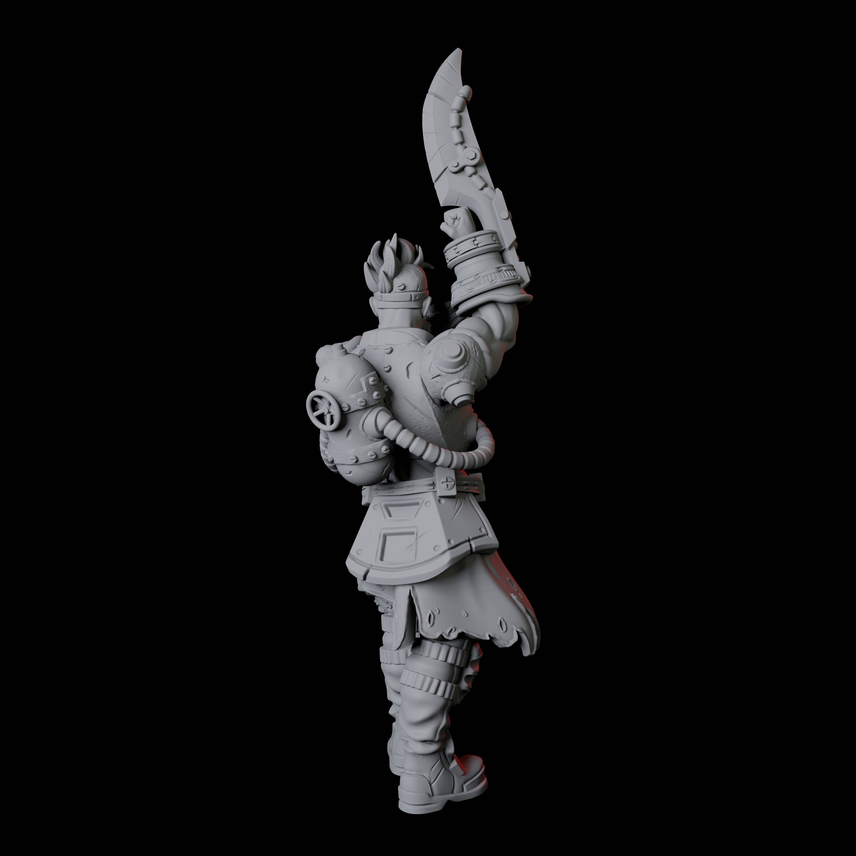 Two Human Cyborgs Miniature for Dungeons and Dragons