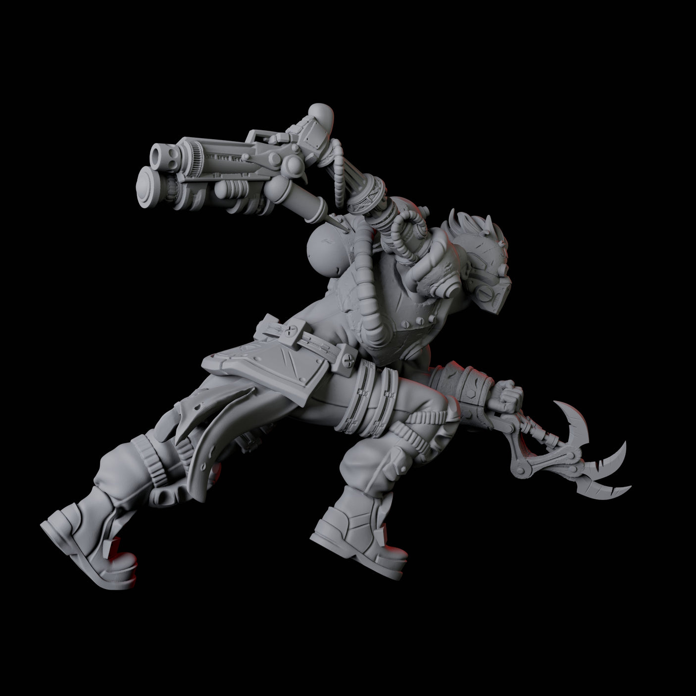 Two Human Cyborgs Miniature for Dungeons and Dragons, Pathfinder or other TTRPGs