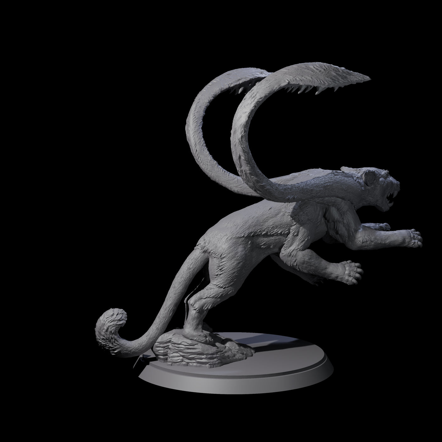 Two Hunting Displacer Beasts Miniature for Dungeons and Dragons, Pathfinder or other TTRPGs