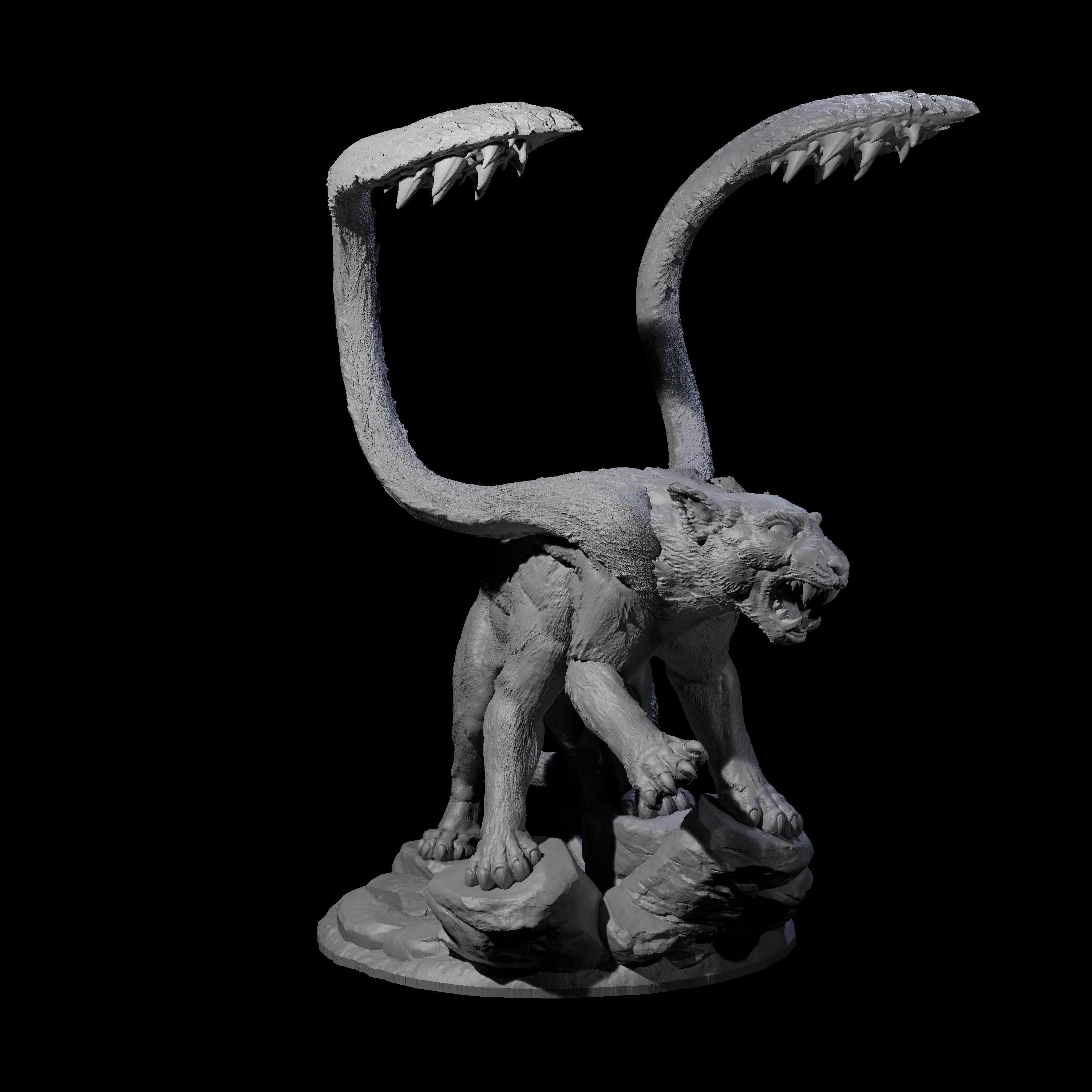 Two Hunting Displacer Beasts Miniature for Dungeons and Dragons, Pathfinder or other TTRPGs