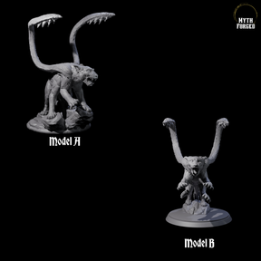 Two Hunting Displacer Beasts Miniature for Dungeons and Dragons, Pathfinder or other TTRPGs