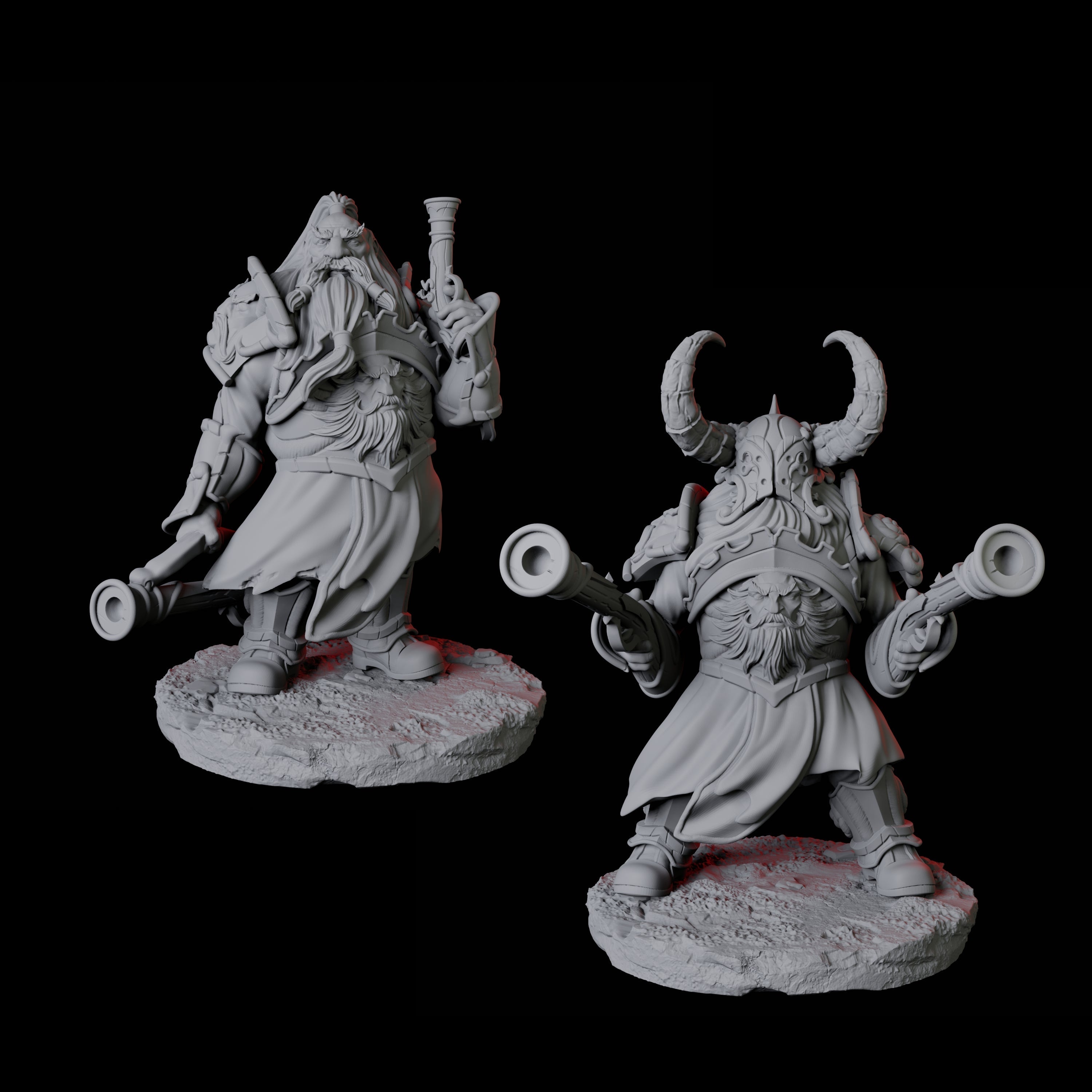 Two Leadspitter Riflemen Miniature for Dungeons and Dragons, Pathfinder or other TTRPGs