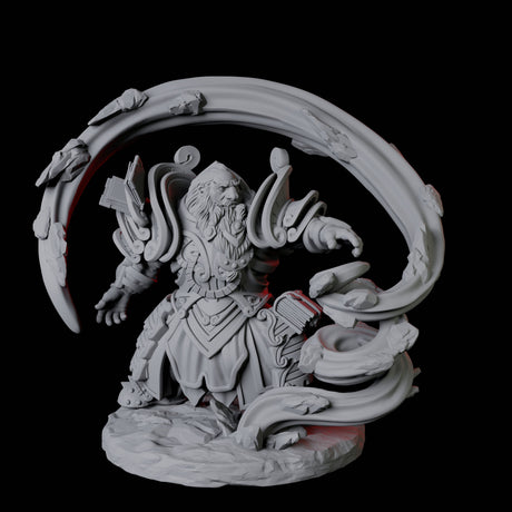Two Male Casting Geomancers Miniature for Dungeons and Dragons, Pathfinder or other TTRPGs