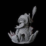 Two Male Casting Geomancers Miniature for Dungeons and Dragons, Pathfinder or other TTRPGs