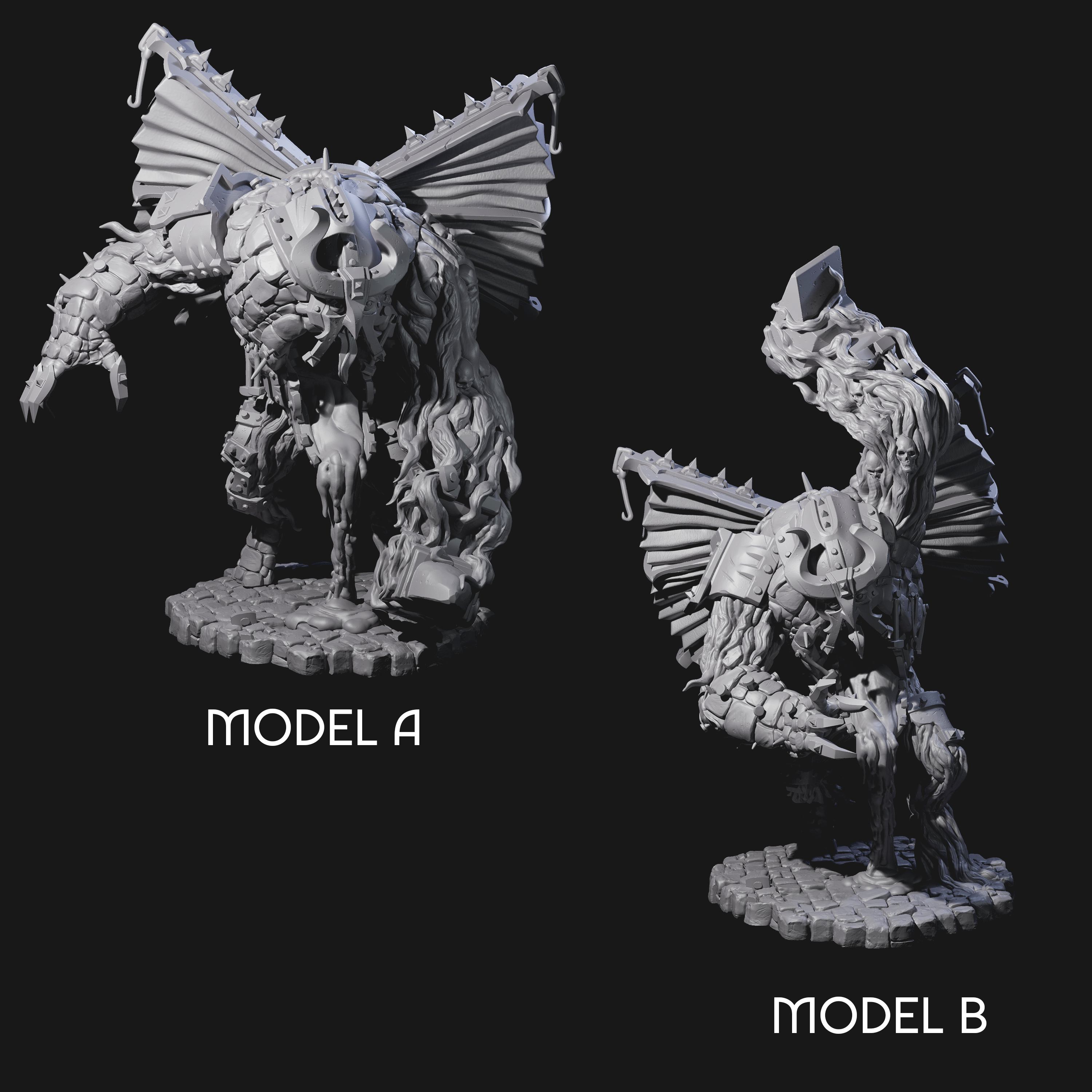 Two Molten Metal Golems Miniature for Dungeons and Dragons, Pathfinder or other TTRPGs