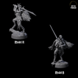 Two Poised Satyr Gladewardens Miniature for Dungeons and Dragons, Pathfinder or other TTRPGs