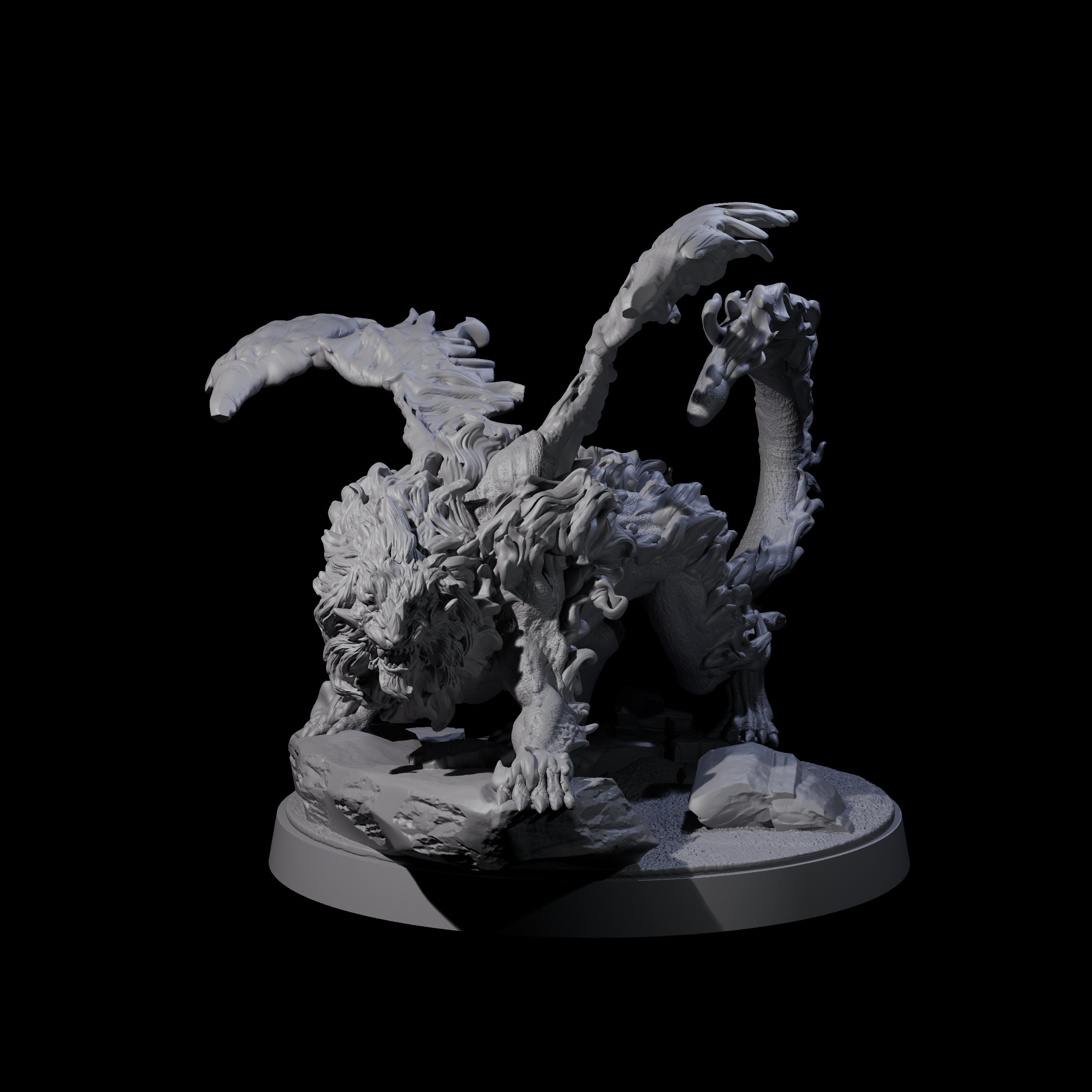Two Prowling Grimalkins Miniature for Dungeons and Dragons, Pathfinder or other TTRPGs