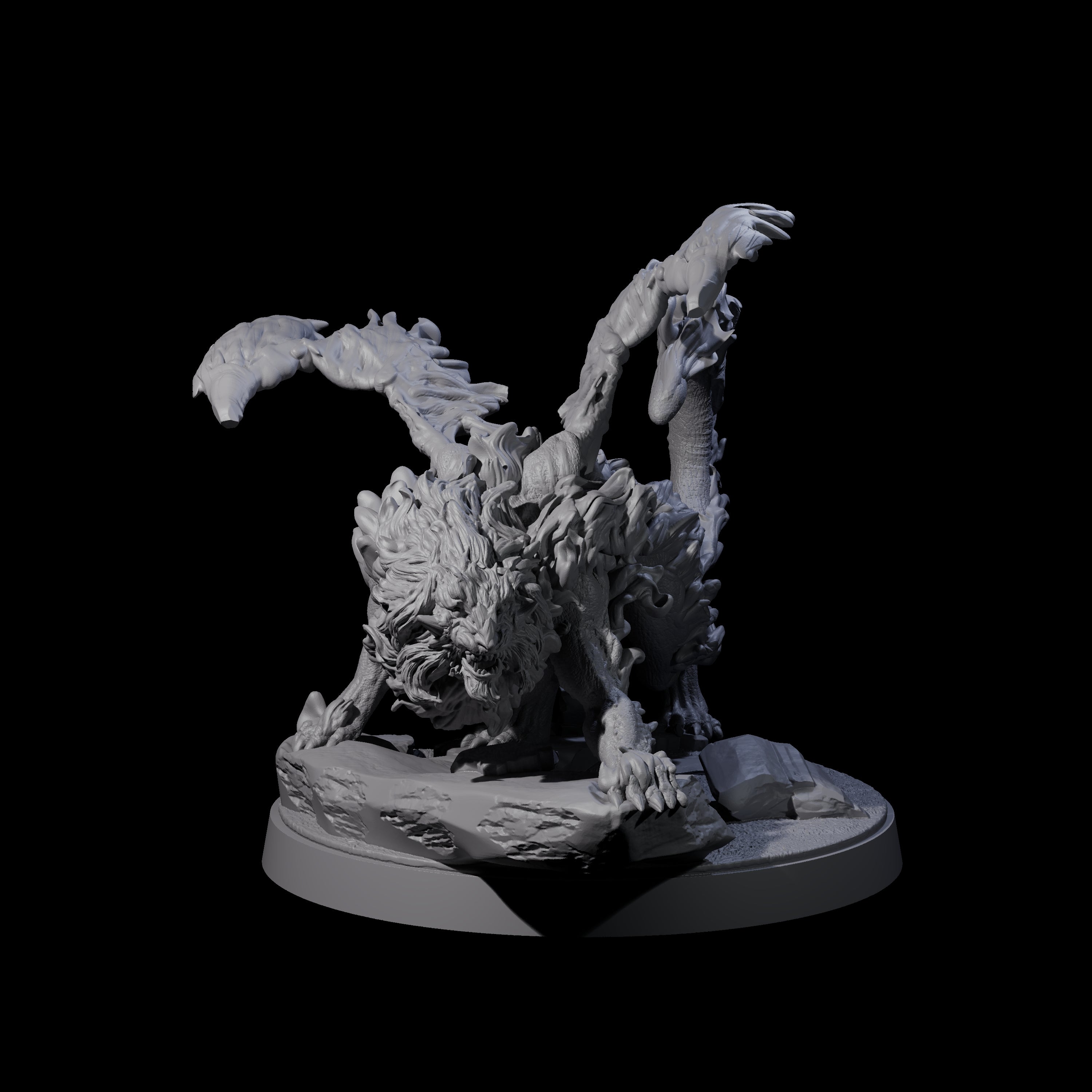 Two Prowling Grimalkins Miniature for Dungeons and Dragons, Pathfinder or other TTRPGs