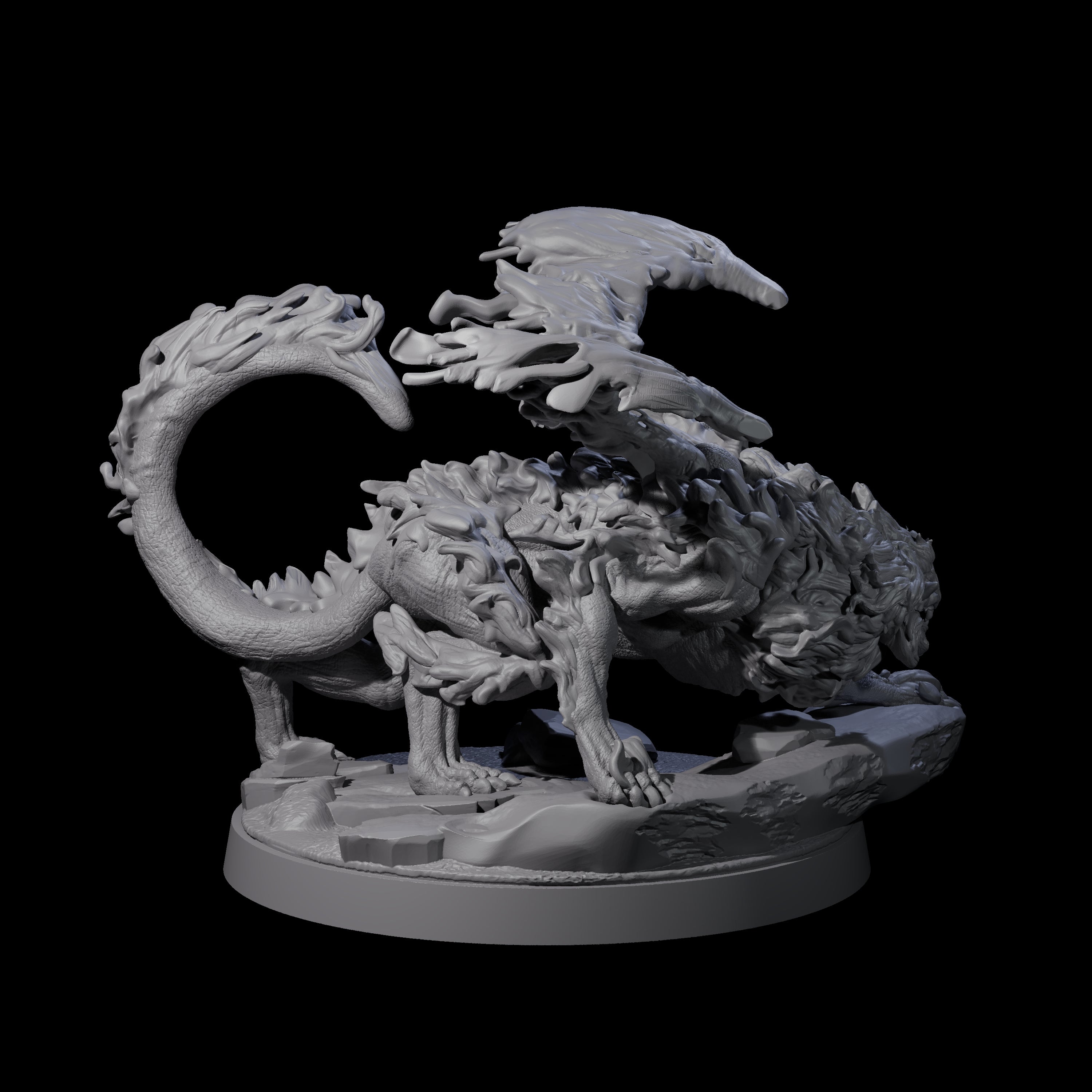 Two Prowling Grimalkins Miniature for Dungeons and Dragons, Pathfinder or other TTRPGs