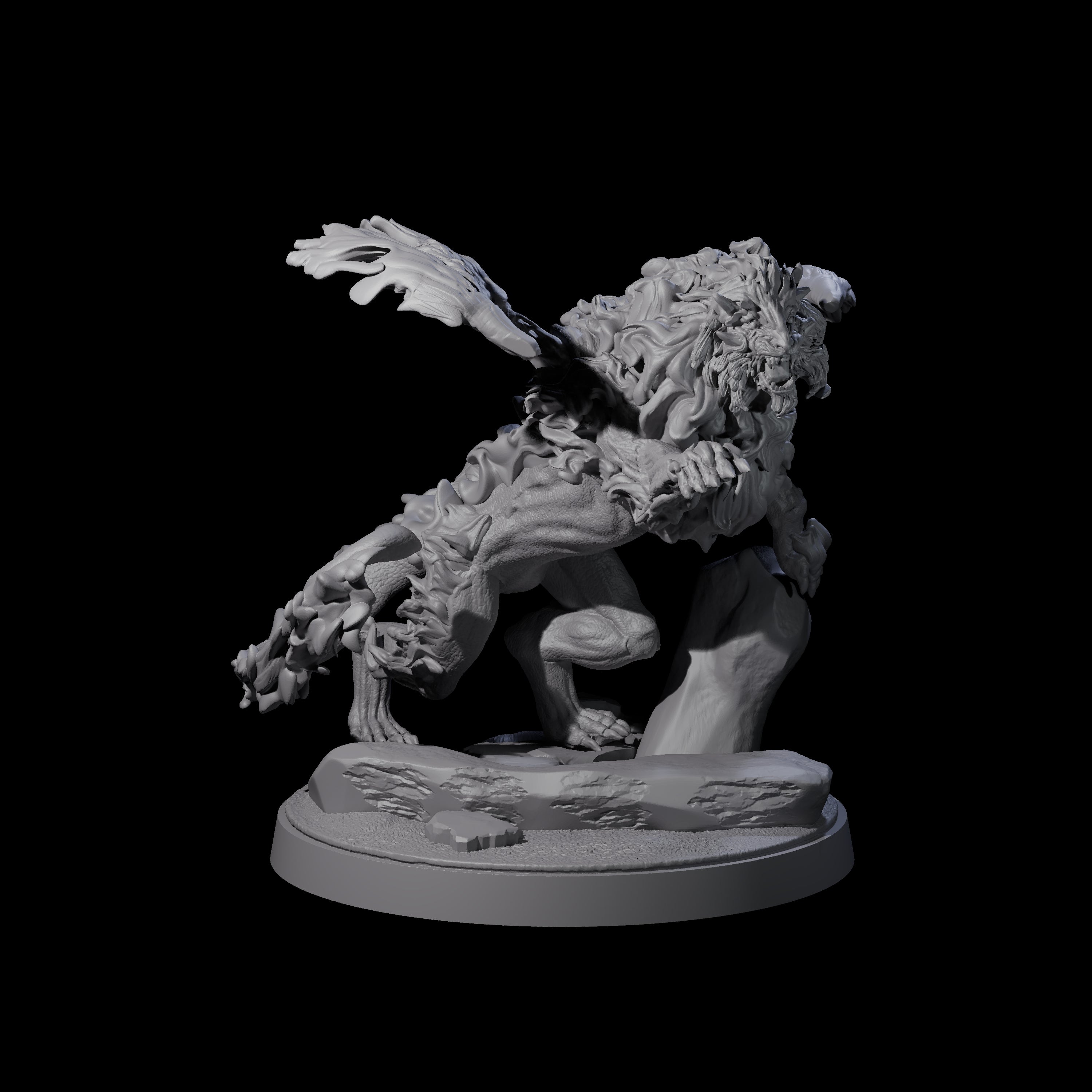 Two Prowling Grimalkins Miniature for Dungeons and Dragons, Pathfinder or other TTRPGs