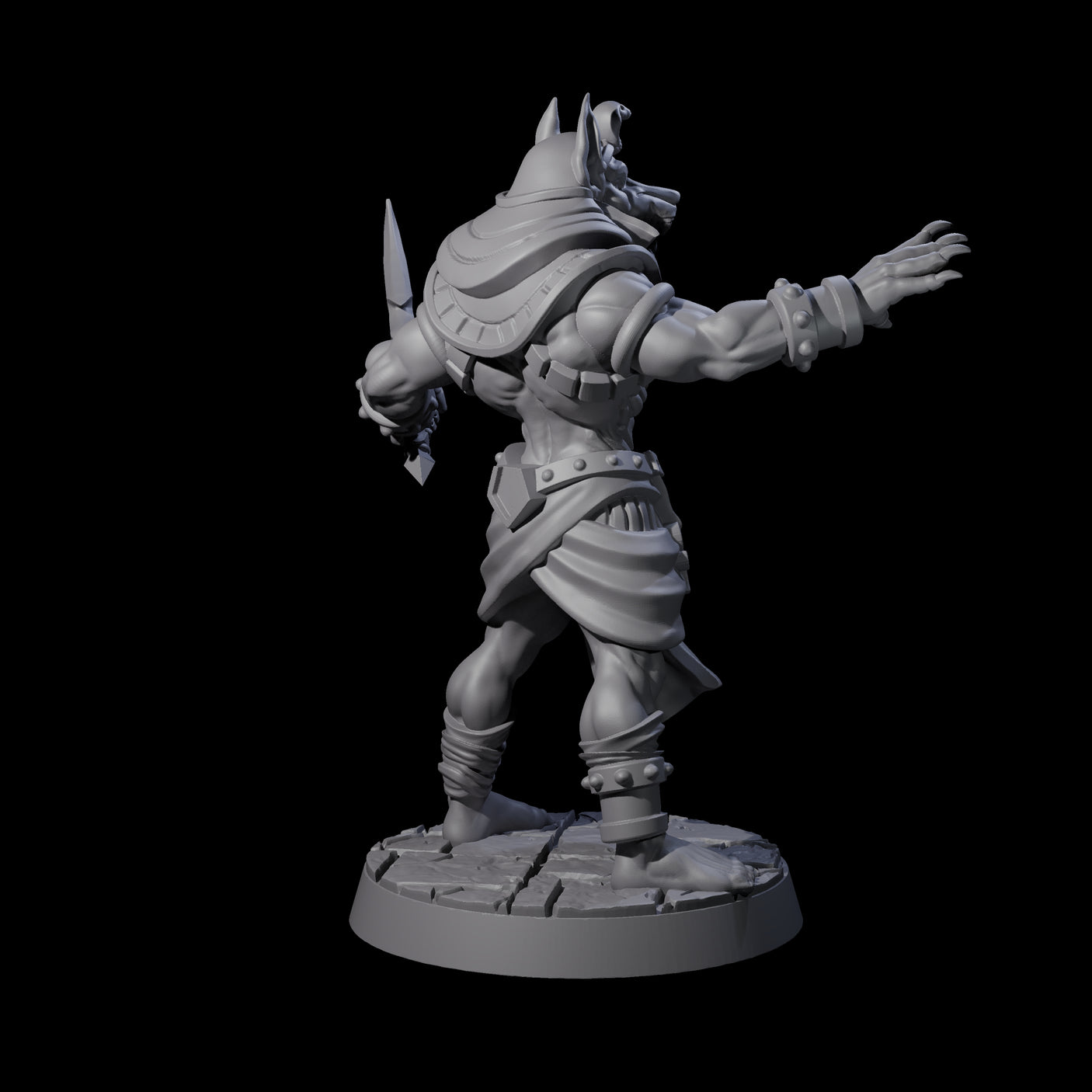 Two Raving Anubis Guards Miniature for Dungeons and Dragons, Pathfinder or other TTRPGs