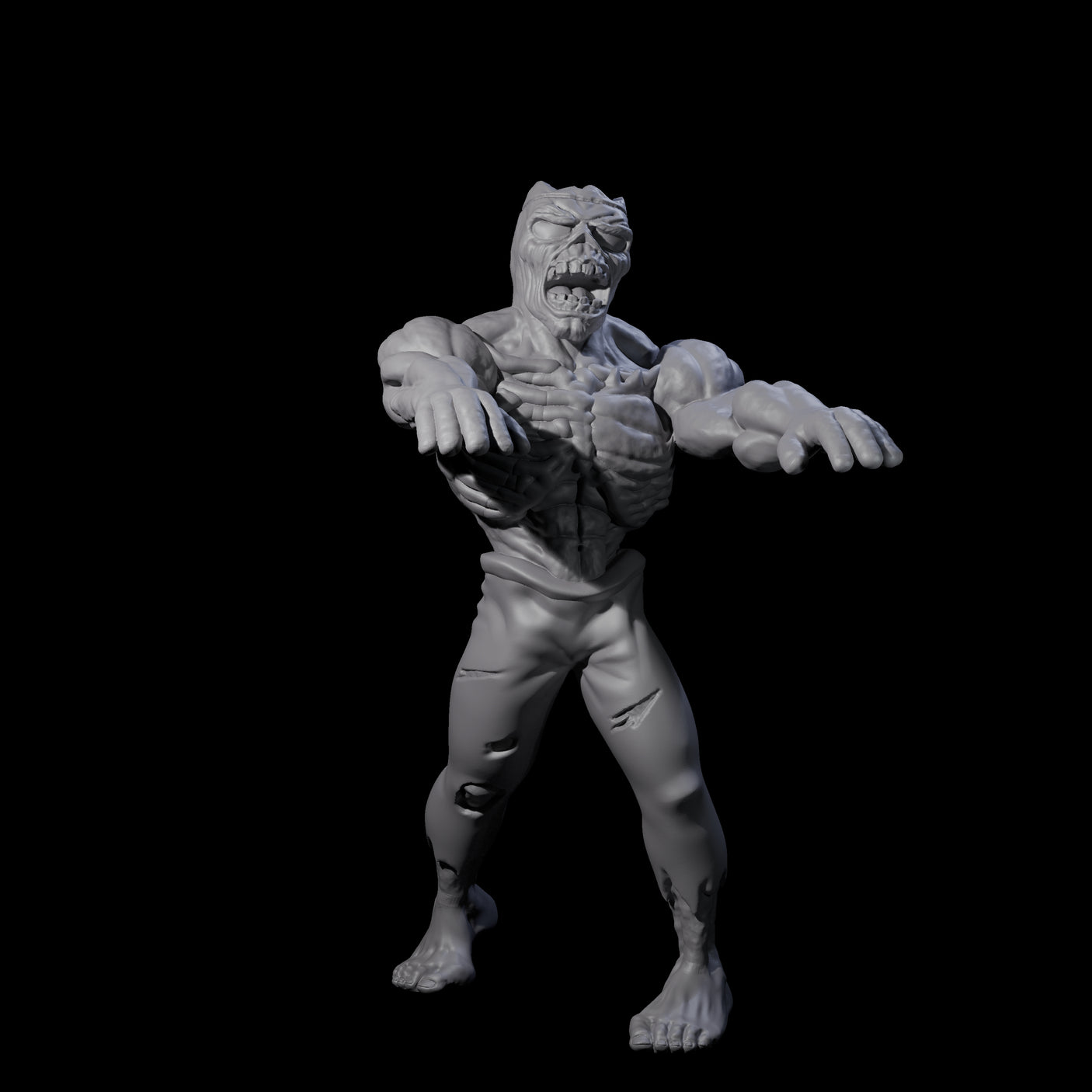 Two Roaming Zombies Miniature for Dungeons and Dragons, Pathfinder or other TTRPGs