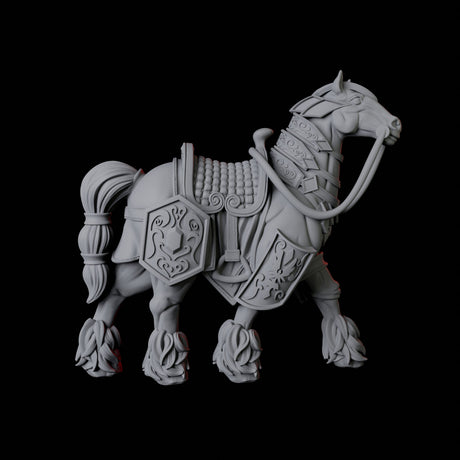 Two Royal Horses Miniature for Dungeons and Dragons, Pathfinder or other TTRPGs