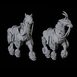 Two Royal Horses Miniature for Dungeons and Dragons, Pathfinder or other TTRPGs