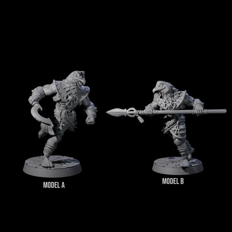 Two Running Aarakocra Guards Miniature for Dungeons and Dragons, Pathfinder or other TTRPGs