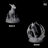 Two Sparking Blink Dogs Miniature for Dungeons and Dragons, Pathfinder or other TTRPGs
